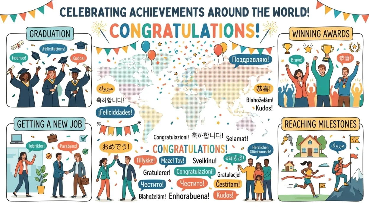 Congratulations in Different Languages